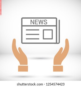 Newspaper  vector icon