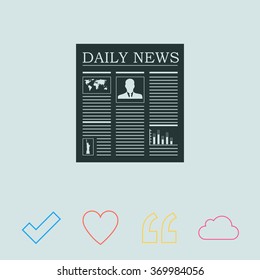 Newspaper vector icon.