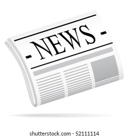 Newspaper. Vector icon.