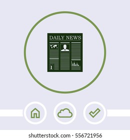 Newspaper vector icon.