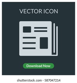 Newspaper vector icon