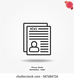 Newspaper vector icon