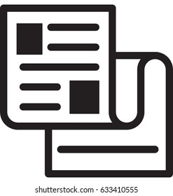 Newspaper Vector Icon 
