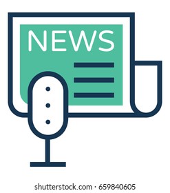 Newspaper Vector Icon