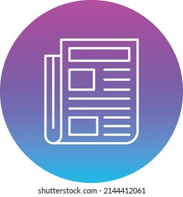 Icono vectorial del periódico. Se puede usar para imprimir, móviles y aplicaciones web.