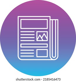 Newspaper vector icon. Can be used for printing, mobile and web applications.