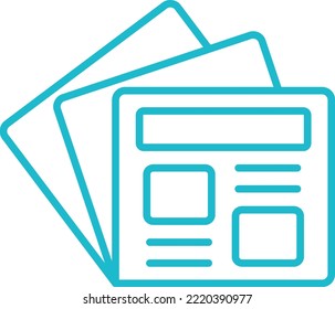 Newspaper vector icon. Can be used for printing, mobile and web applications.