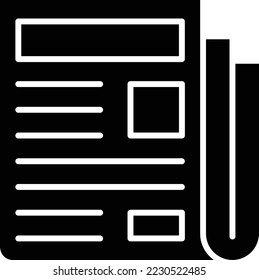 Newspaper vector icon. Can be used for printing, mobile and web applications.