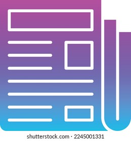 Icono vectorial del periódico. Se puede usar para imprimir, móviles y aplicaciones web.