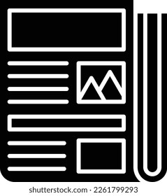 Newspaper vector icon. Can be used for printing, mobile and web applications.
