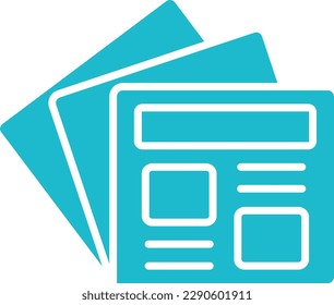 Newspaper vector icon. Can be used for printing, mobile and web applications.