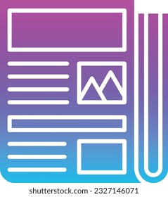 Icono vectorial del periódico. Se puede usar para imprimir, móviles y aplicaciones web.