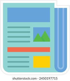 Newspaper vector icon. Can be used for printing, mobile and web applications.