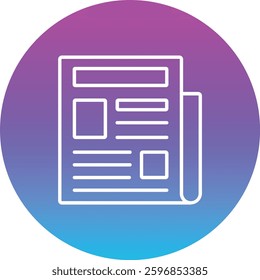 Newspaper vector icon. Can be used for printing, mobile and web applications.