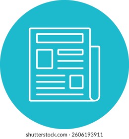 Newspaper vector icon. Can be used for printing, mobile and web applications.