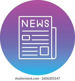 Newspaper vector icon. Can be used for printing, mobile and web applications.