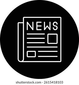Newspaper vector icon. Can be used for printing, mobile and web applications.