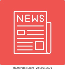 Icono de Vector de periódico. Se puede utilizar para aplicaciones de impresión, móviles y de Web.
