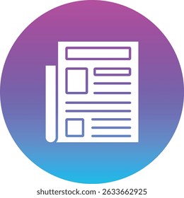 Icono de Vector de periódico. Se puede utilizar para aplicaciones de impresión, móviles y de Web.