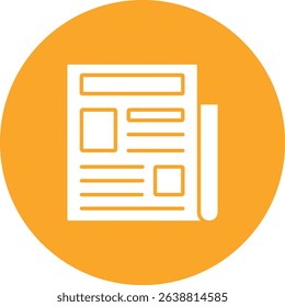 Newspaper vector icon. Can be used for printing, mobile and web applications.