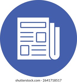 Newspaper vector icon. Can be used for printing, mobile and web applications.