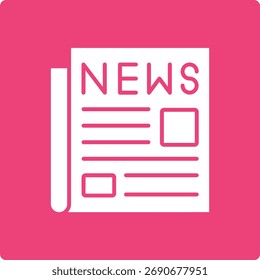 Newspaper vector icon. Can be used for printing, mobile and web applications.