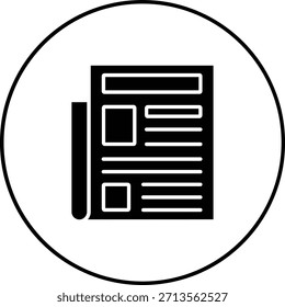 Icono de Vector de periódico. Se puede utilizar para aplicaciones de impresión, móviles y de Web.