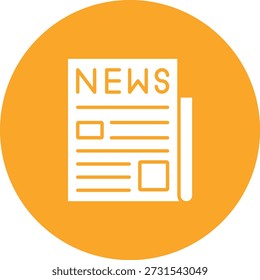 Icono de Vector de periódico. Se puede utilizar para aplicaciones de impresión, móviles y de Web.