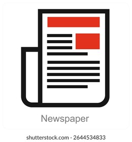 Newspaper vector icon concept design