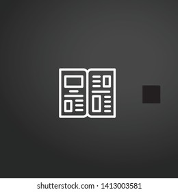 Newspaper vector icon. Newspaper concept stroke symbol design. Thin graphic elements vector illustration, outline pattern for your web site design, logo, UI. EPS 10.