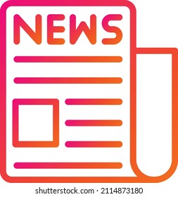 Newspaper Vector Icon Design Illustration