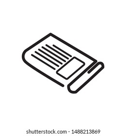Newspaper vector icon. flat icon of daily newspaper