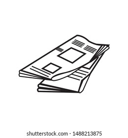 Newspaper vector icon. flat icon of daily newspaper