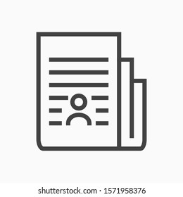 Newspaper vector icon. flat icon of daily newspaper style for mobile and desktop app