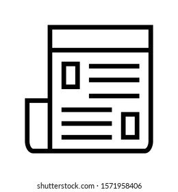 Newspaper vector icon. flat icon of daily newspaper style for mobile and desktop app