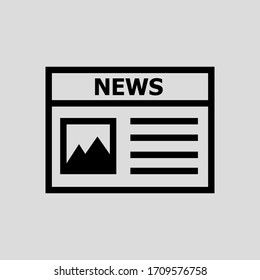 
newspaper vector icon flat simple