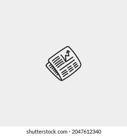 Newspaper vector icon illustration sign
