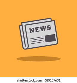 Newspaper vector icon illustration sign