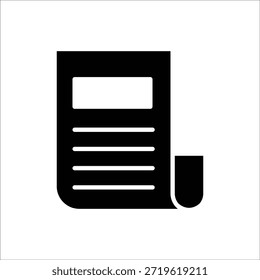 Signo de Plantilla de línea de ícono de Vector de periódico