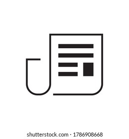 newspaper vector icon logo design