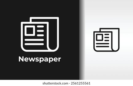 Newspaper Vector, Icon Or Logo Sign Isolated Symbol Illustration