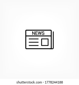 Vektorsymbol in Zeitung, lorem ipsum Flaches Design