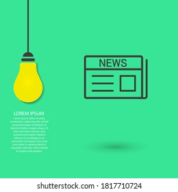 Icono vectorial del periódico, lorem ipsum Diseño plano
