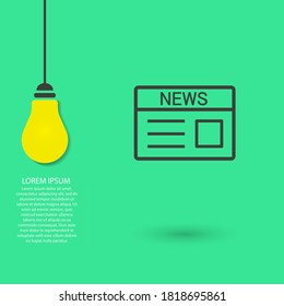 Newspaper vector icon , lorem ipsum Flat design