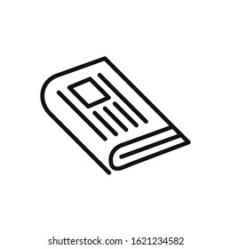 Newspaper vector icon in modern design style for web site and mobile app