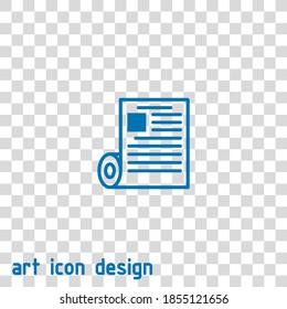 newspaper vector icon on an abstract background