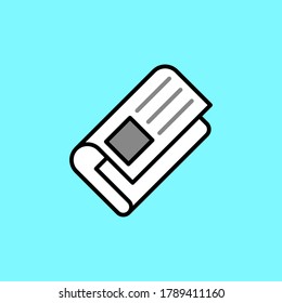 newspaper vector icon on background eps 10