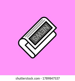 newspaper vector icon on background eps 10