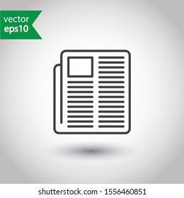 Newspaper vector icon. Newspaper sign design. EPS 10 newspaper flat symbol pictogram