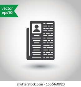 Newspaper vector icon. Newspaper sign design. EPS 10 newspaper flat symbol pictogram